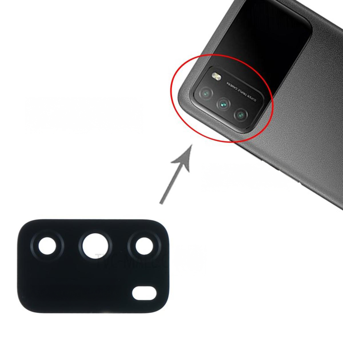 Xiaomi Poco M3 Camera Glass Replacement - Rear Camera Lens Objective