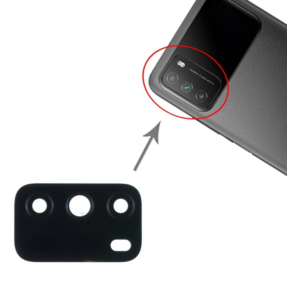 Xiaomi Poco M3 Camera Glass Replacement - Rear Camera Lens Objective Replacement Parts Price in Bangladesh - Mobile.com.bd