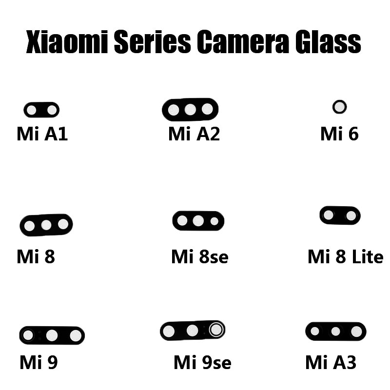 Back Rear Camera Lens Glass Xiaomi Mi A1 A2 A3 6 8 8SE 8 Lite 9 9SE Camera Lens