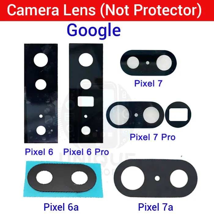 Main Rear Camera Glass Lens for Google Pixel 6 6a 6 Pro 7 7a 7 Pro Replacement Part