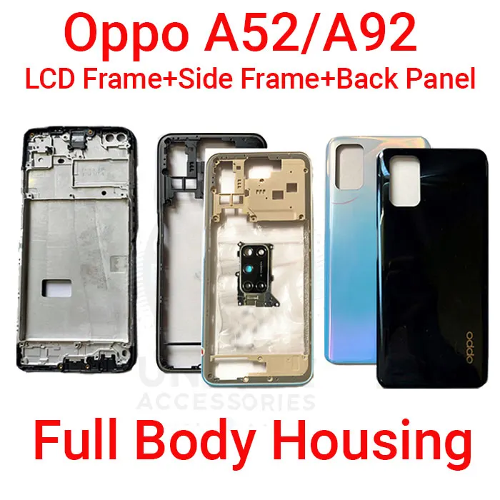 Oppo A52 A92 Full Body Housing With Camera Glass Replacement Parts Price in Bangladesh - Mobile.com.bd