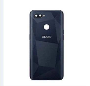 Oppo A12 Plastic Back Panel Battery Cover with Button Replacement Part