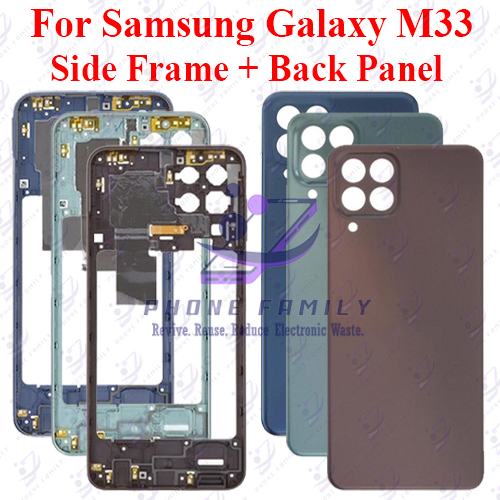 Samsung M33 Full Body Housing ( Side Frame + Back Panel Without Camera Glass