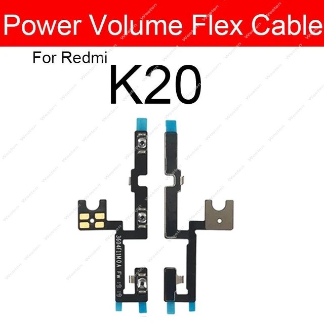 Power ON Off Switch Volume Side Button Key Flex Cable For Xiaomi Mi 9T Redmi K20 Pro