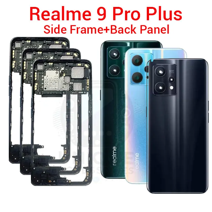 Realme 9 Pro Plus RMX3392 Side Frame + Back Panel Housing + Camera Glass Back Shell Replacement Parts Price in Bangladesh - Mobile.com.bd