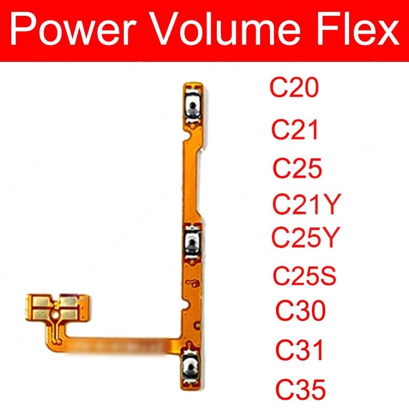 Realme C20 C21 C21Y C25Y C25 C25S C30 C31 C33 C35 Power On/Off Switch Button + Side
