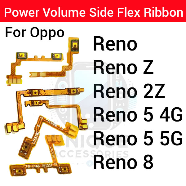 Oppo Reno Z 2Z 5 8 4G 5G Power on / Off Switch Button Side Volume Up Down Buttons