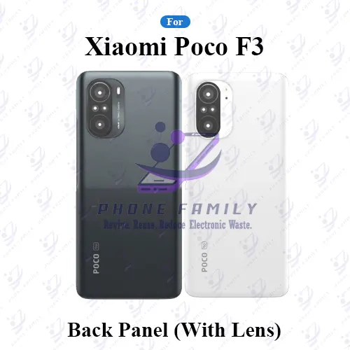 Xiaomi Poco F3/ MI 11X Back Panel/Backshell/ Casing +Camera Lens With Logo Back Panels & Housings Price in Bangladesh - Mobile.com.bd