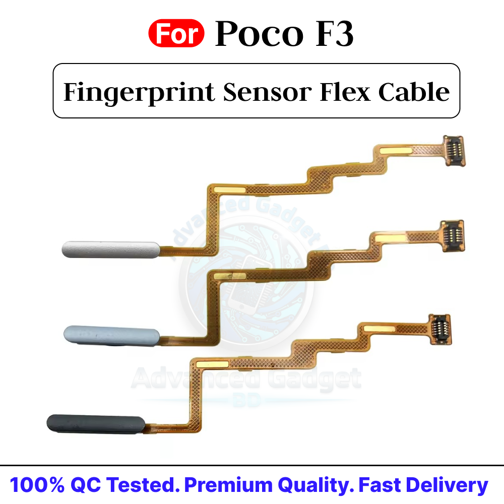 Power Button Fingerprint Sensor Flex Cable For Xiaomi Poco F3 ON Off Key Sensor Home