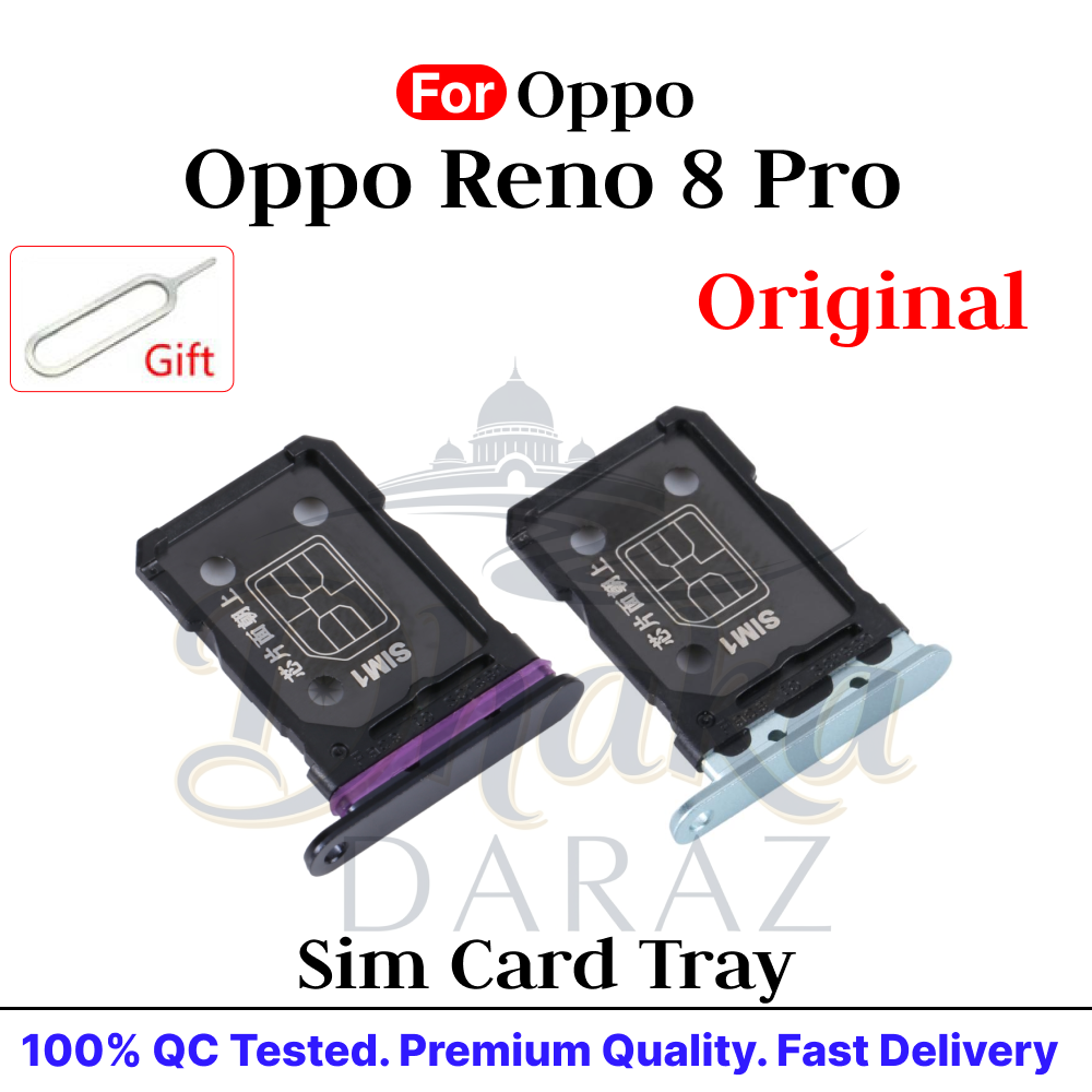 Oppo Reno 8 Pro Sim Tray Micro SD Card Slot with Sim Ejector Pin Replacement Parts
