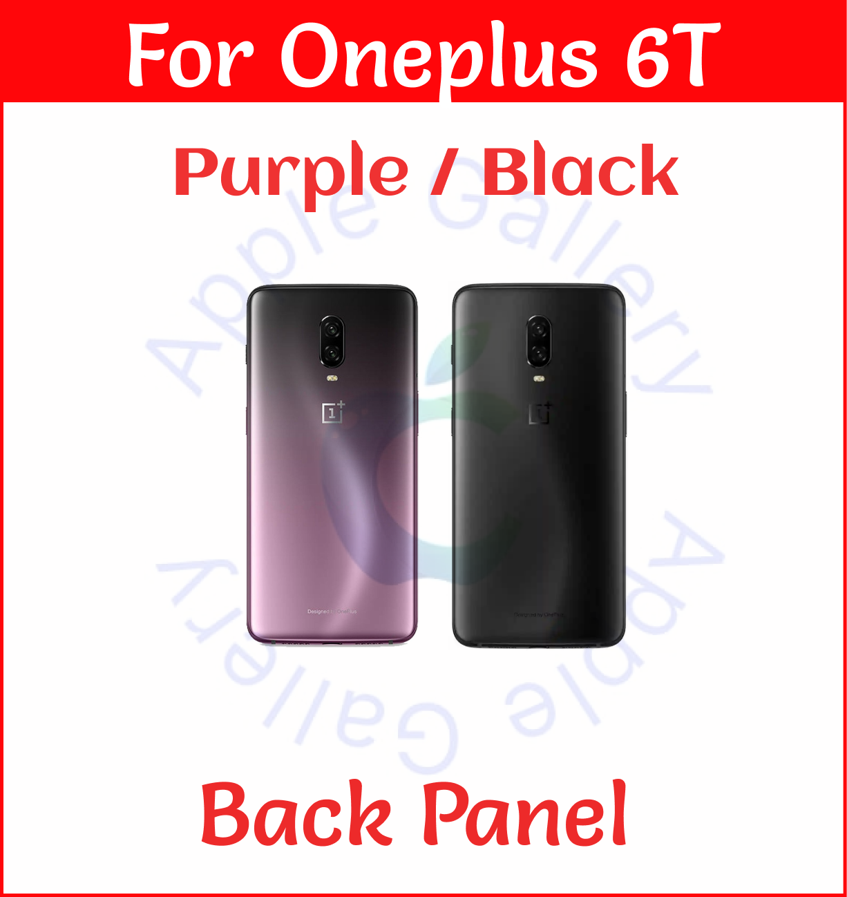Replacement Back Part for Oneplus 6T Back Glass Panel Body Housing Compatible 1+ 6T