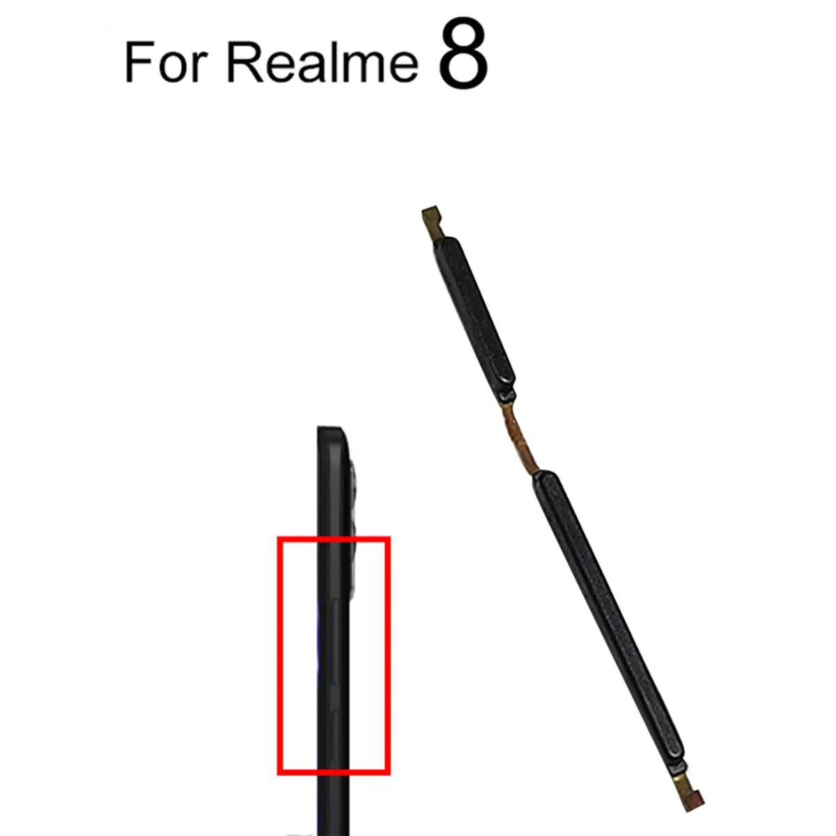 Realme 8 4G RMX3085/8 Pro RMX3081 External Side Buttons Power On/Off and Volume Replacement Parts Price in Bangladesh - Mobile.com.bd