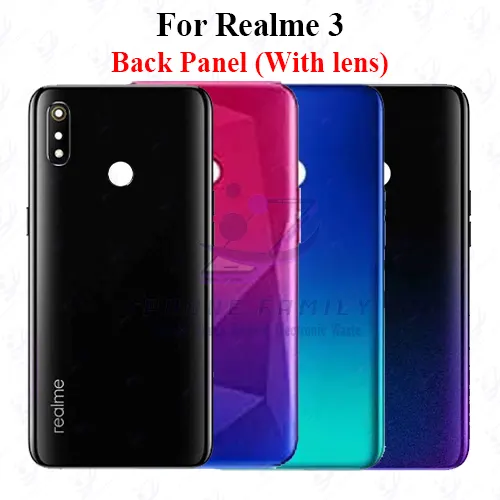 Realme 3 Back Panel/Backshell/ Casing +Camera Lens + SIde Button With Logo Replacement Parts Price in Bangladesh - Mobile.com.bd