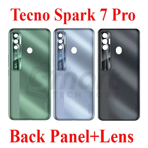 Tecno Spark 7 Pro KF6 Back Panel/Backshell/ Casing + With Camera Lens + Side Buttons Replacement Parts Price in Bangladesh - Mobile.com.bd