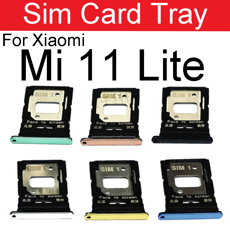 Xiaomi Mi 11 Lite Sim Tray Micro SD Card Slot with Sim Ejector Pin Replacement Part