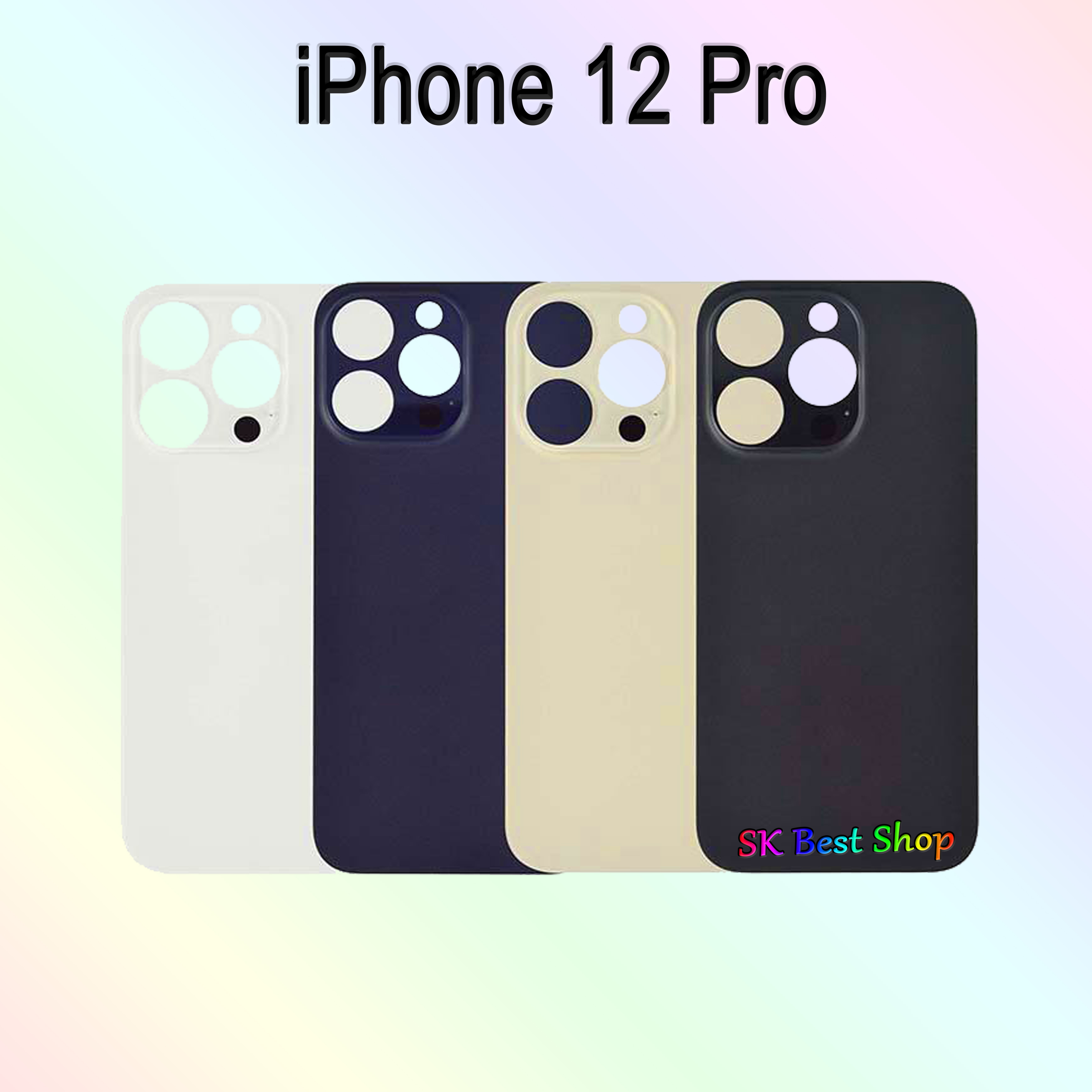 Backshell for iPhone 12 Pro Replacement Back Battery Cover Back Rear Glass Case