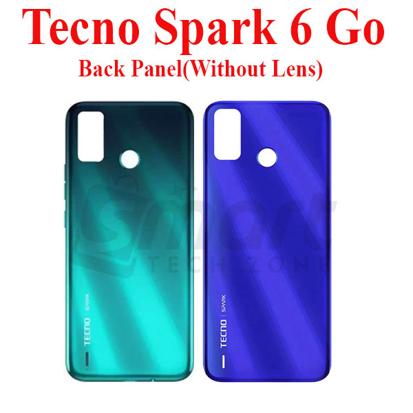 Tecno Spark 6 Go Back Panel/Backshell/ Casing + Without Camera Lens + Side Buttons