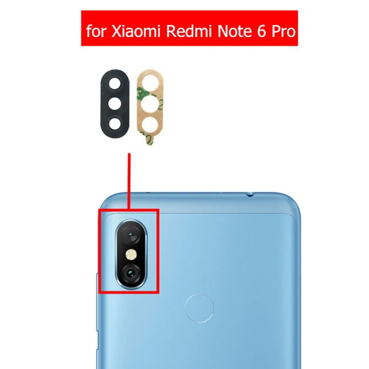 Xiaomi Redmi Note 6 Pro Camera Main Glass Replacement Glass Slide, Glass Replacement Replacement Parts Price in Bangladesh - Mobile.com.bd