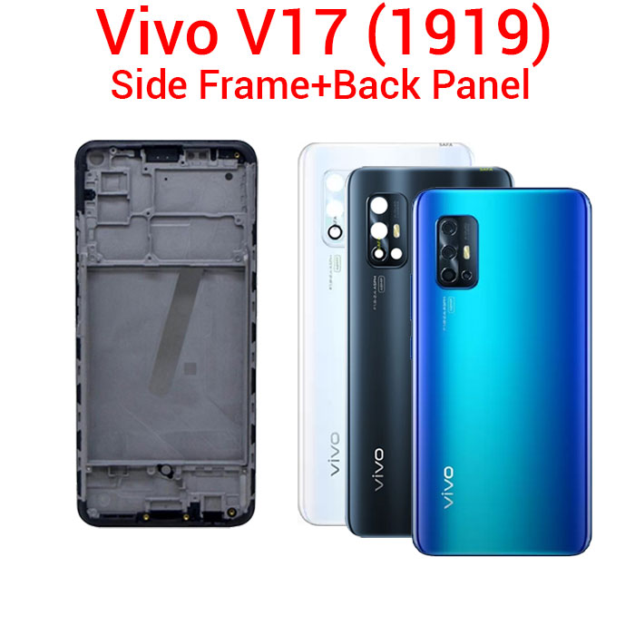 Vivo V17 1919 Side Frame + Back Panel Housing + Camera Glass Back Shell Replacement