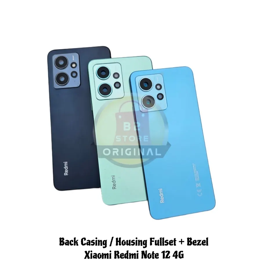 Xiaomi Housing Back Casing Kesing Fullset + Bazel Xiaomi Redmi Note 12 4G Replacement Parts Price in Bangladesh - Mobile.com.bd