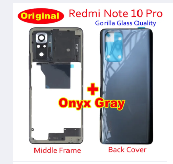 Battery Cover Glass For Xiaomi Redmi Note 10 Pro Door Back Housing Rear Case