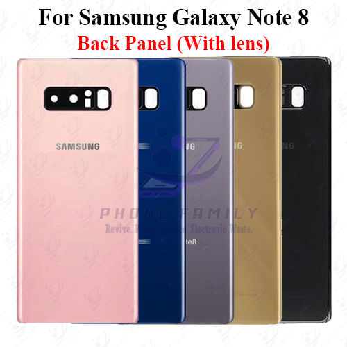 Samsung Galaxy Note 8 Back Panel/Backshell/ Casing +Camera Lens With Logo