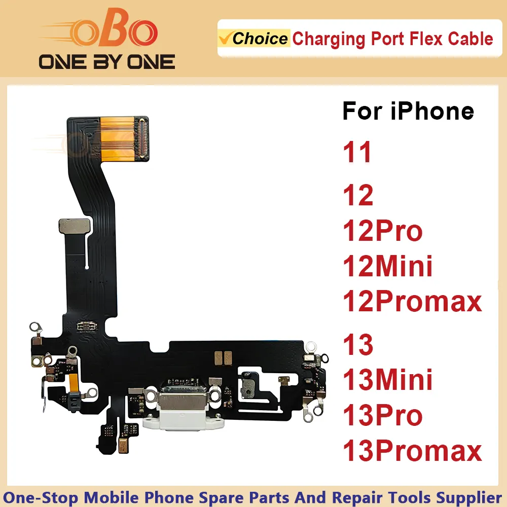 Iphone Charging Port Flex Cable for iPhone 11 12 13 Pro Max Mini Black White USB Charger Replacement Parts Price in Bangladesh - Mobile.com.bd
