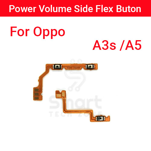 Oppo A3s A5 Power on / Off Switch Button Side Volume Up Down Buttons Flex Cable