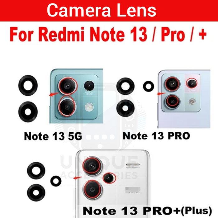 Camera Main Glass Lens for Xiaomi Redmi Note 13/ Pro/ Pro Plus Replacement Part (Not