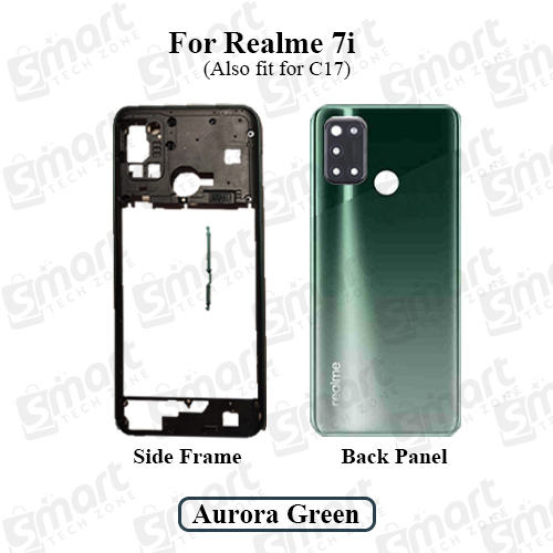 Realme 7i C17 RMX2103 Middle Bezel Back Panel Camera Glass Side Button Replacement