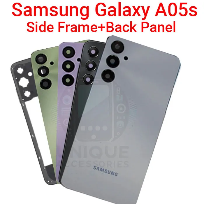 Samsung Galaxy A05s A057F Side Frame + Back Panel Housing + Camera Glass Back Shell Replacement Parts Price in Bangladesh - Mobile.com.bd