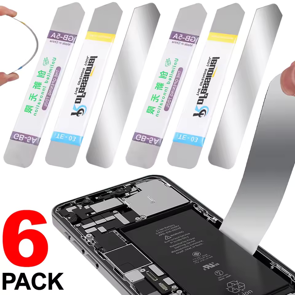 6/3/1PCS Metal Flat Spudger Soft Thin Opening Pry Tools Mobile Phone Table Screen