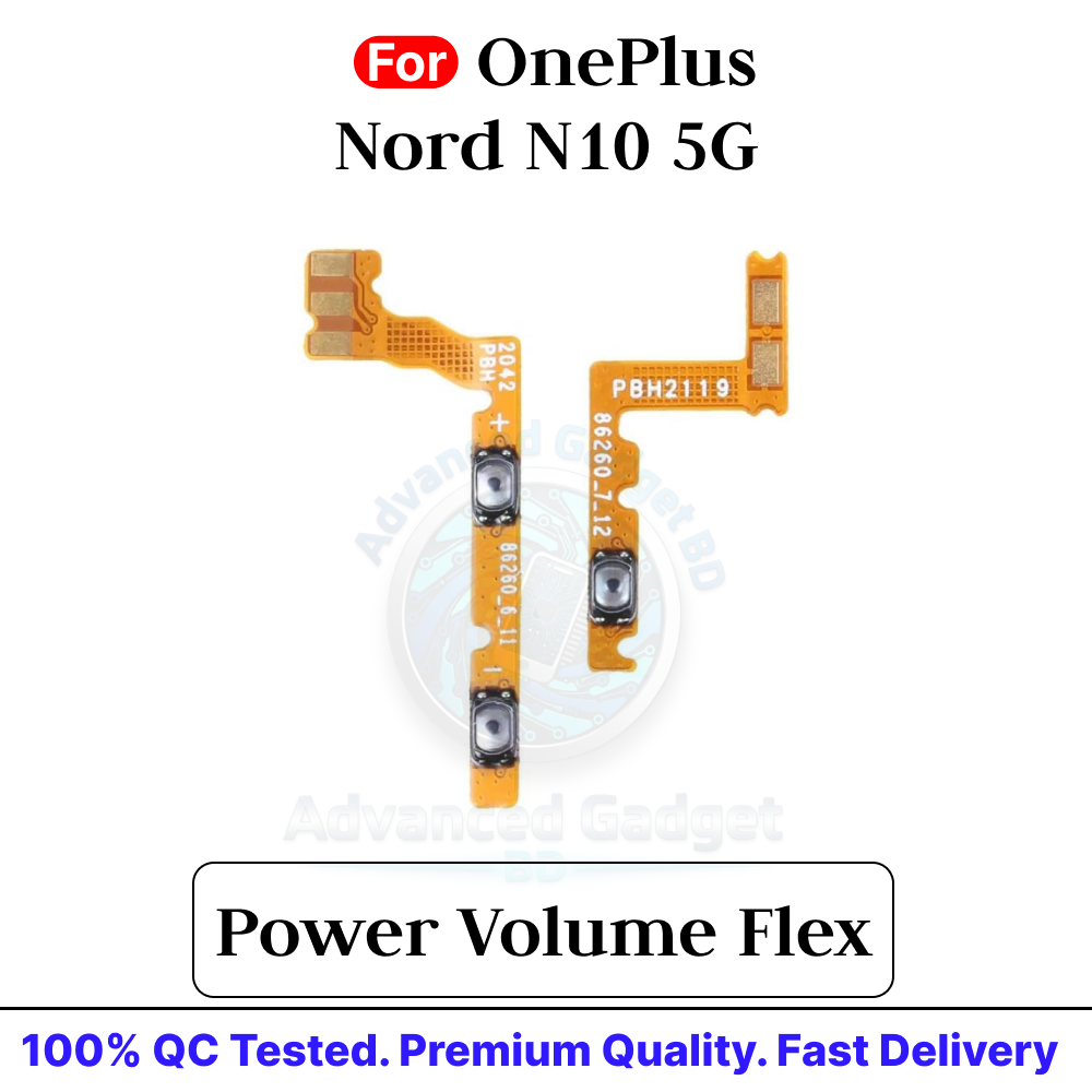 OnePlus Nord N10 5G Power on / Off Switch Button Side Volume Up Down Buttons Flex