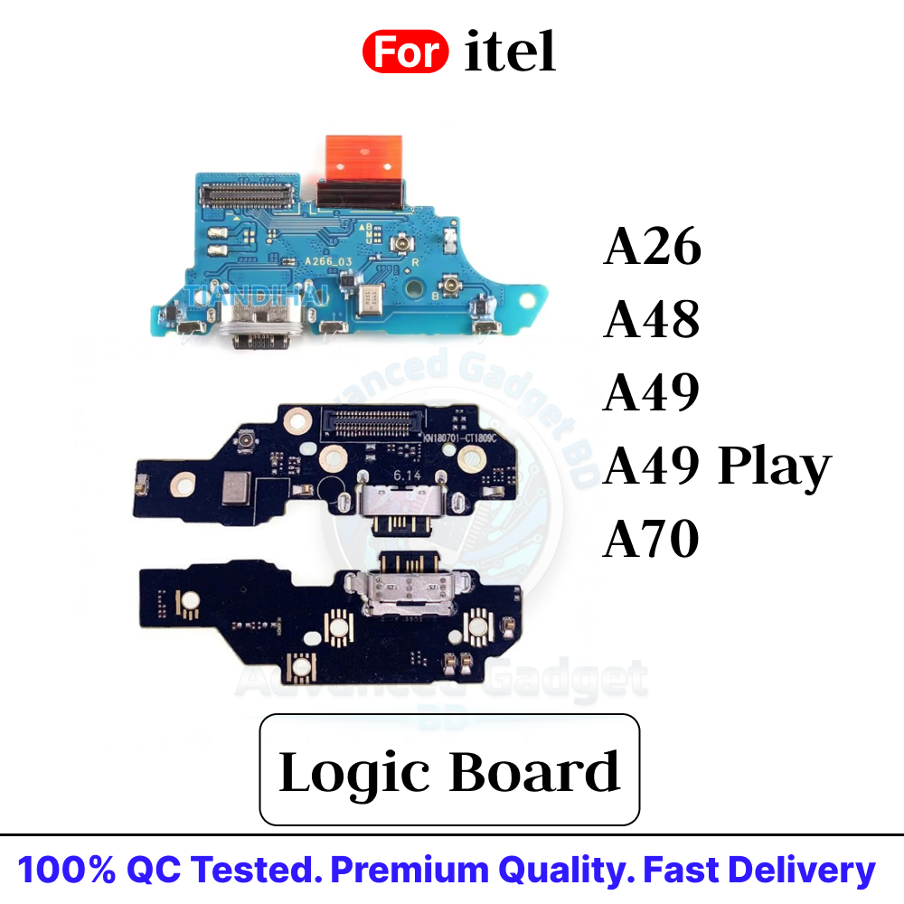 Charging Logic Board For Itel A26 A48 A49 A49 Play A50 A60 A70 P40 S23 Charging Port
