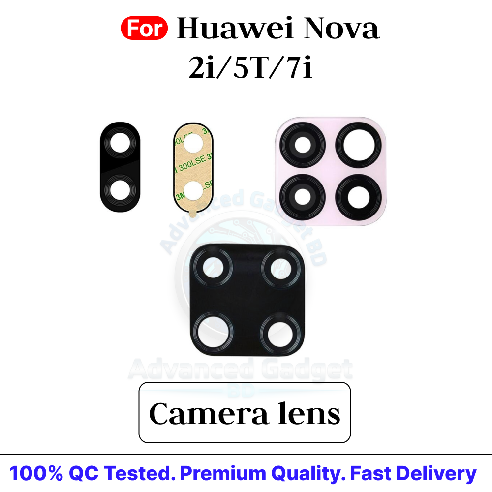 Main Rear Camera Glass Lens for Huawei Nova 2i 5T 7i Replacement Part (Not Tempered
