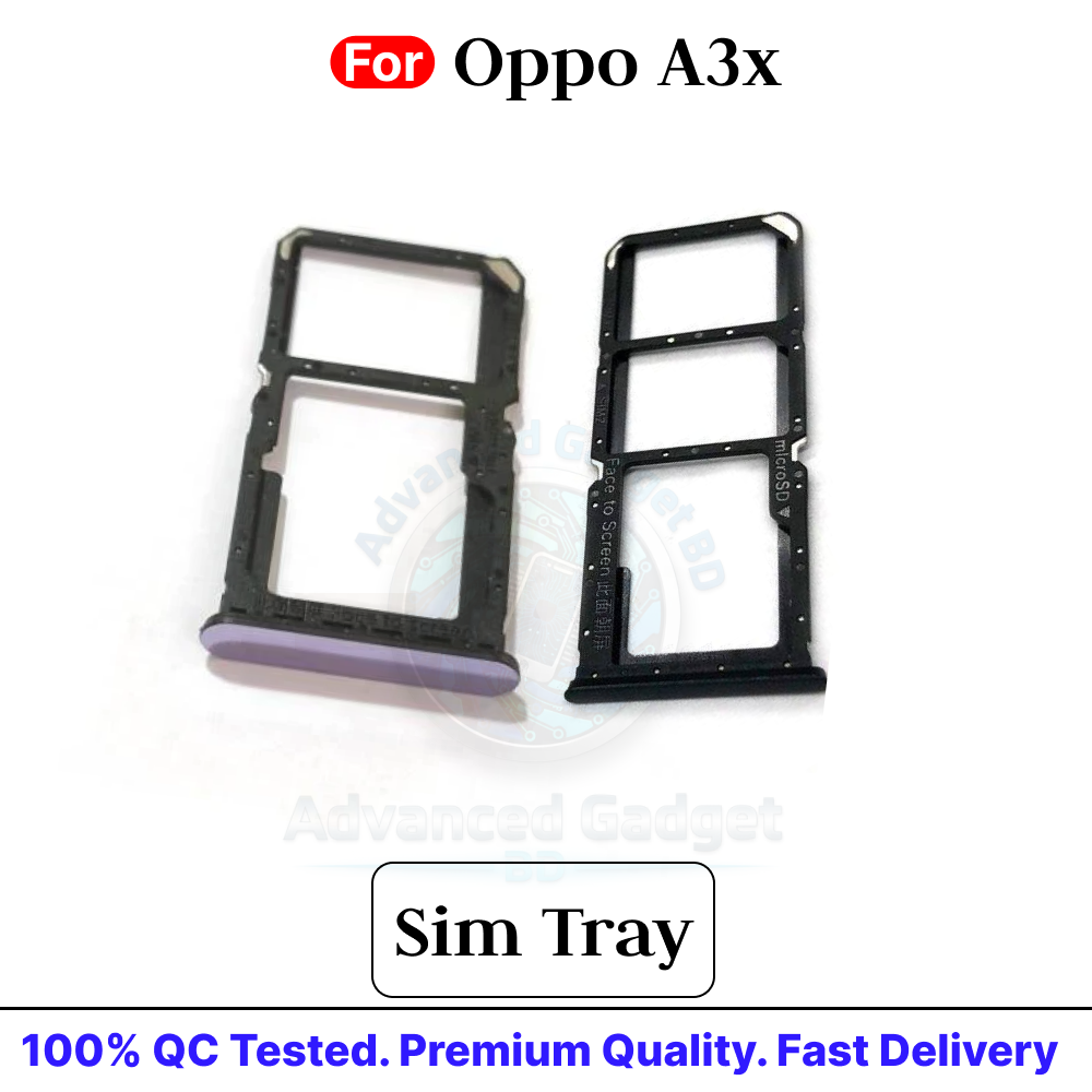 Oppo A3x CPH2681 Sim Tray Micro SD Card Slot with Sim Ejector Pin Replacement Parts