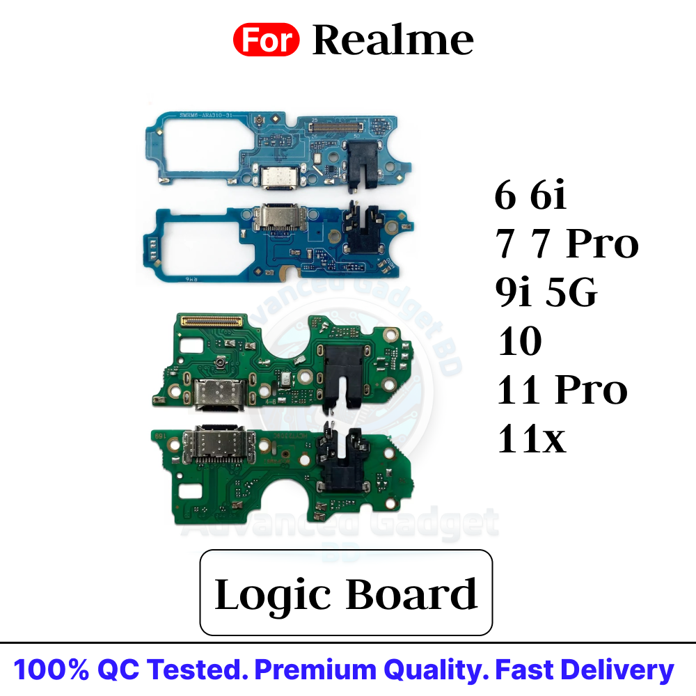 Charging Logic Board For Realme 6-11 Series Charging Port USB Plug Pcb Dock