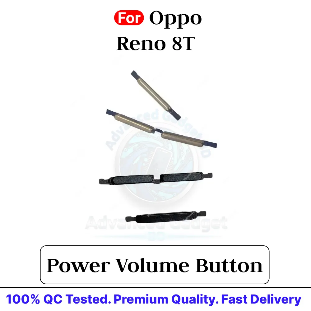 Oppo Reno 8T External Side Buttons Power On Off + Volume Control Button Outside Side Replacement Parts Price in Bangladesh - Mobile.com.bd