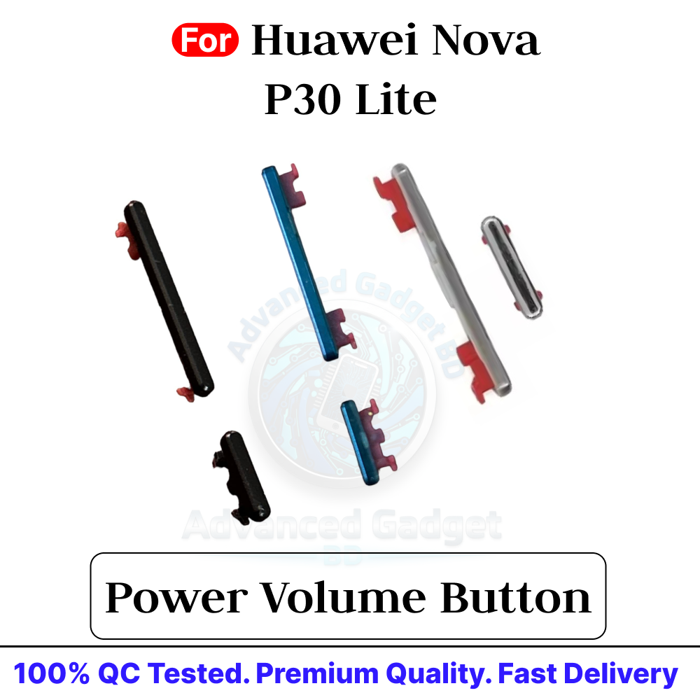 Huawei P30 Lite External Side Buttons Power On Off + Volume Control Button Outside
