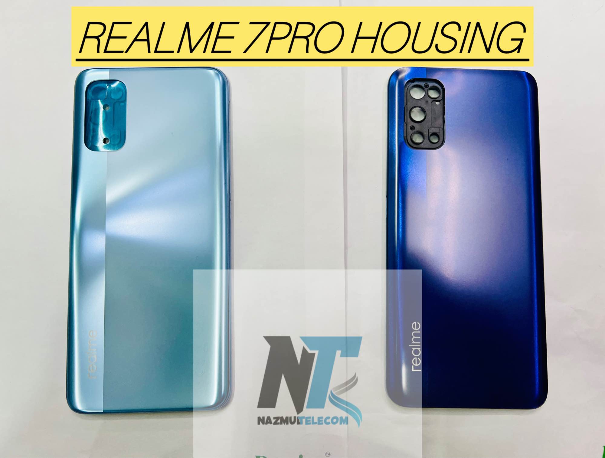Replacement Backshell With Side Frame Panel for Realme 7 Pro Battery Back Door