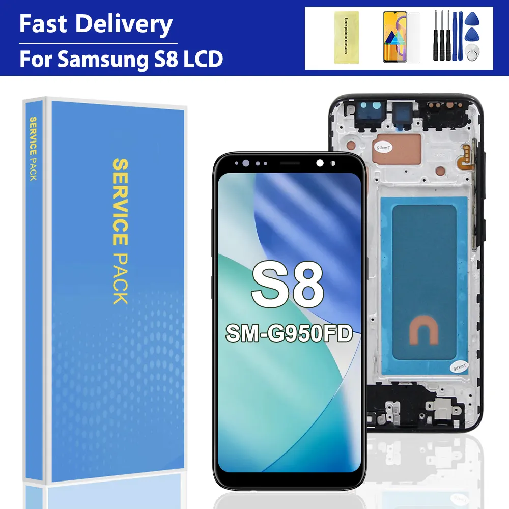 Others Tft Quality S8 LCD with Frame for S8 G950 SM-G950FD Display Touch Screen Digitizer Replacement Parts Price in Bangladesh - Mobile.com.bd