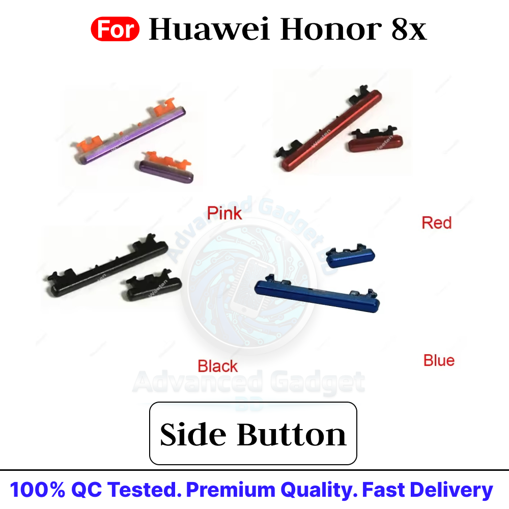 Huawei Honor 8x External Side Buttons Power On Off + Volume Control Button Outside