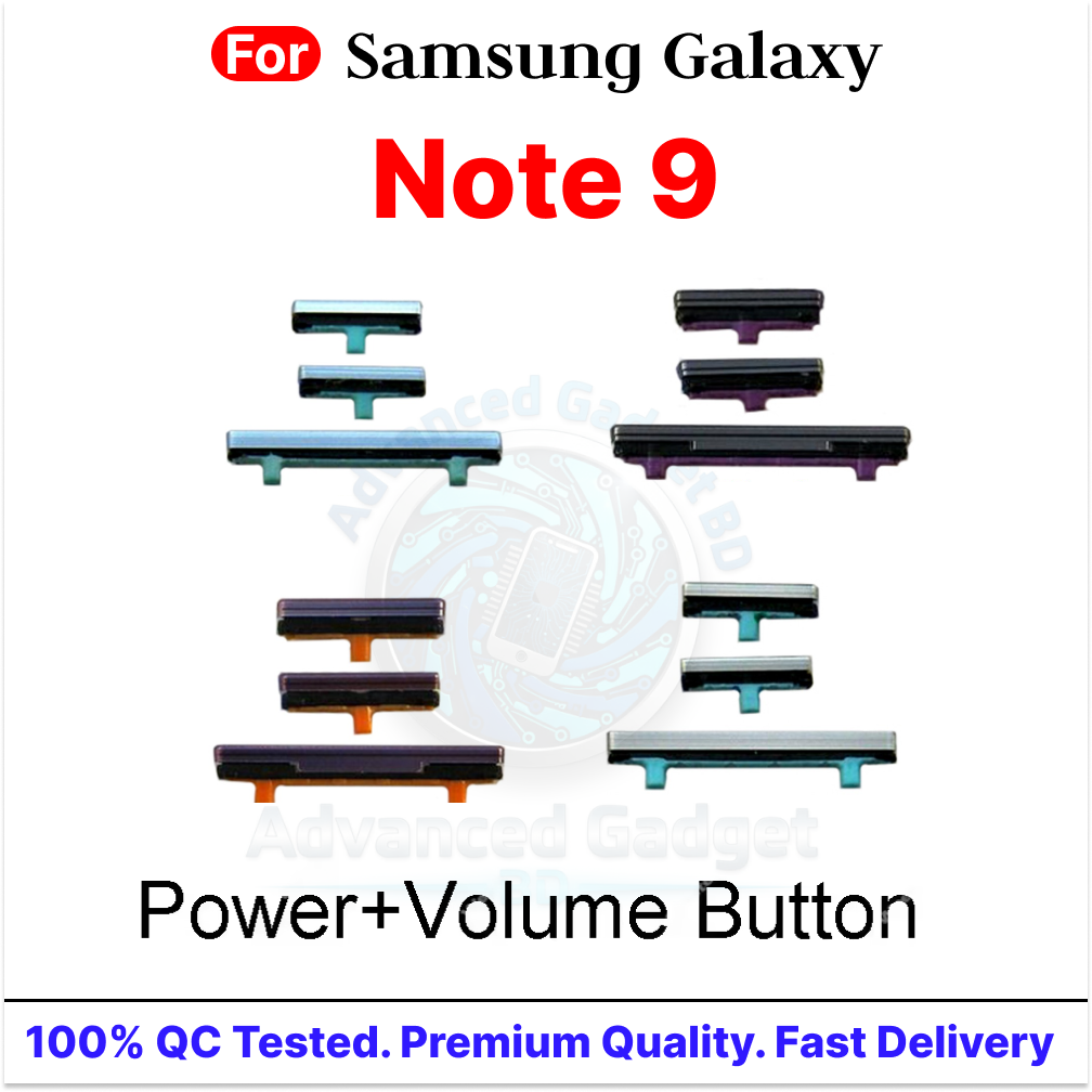 Samsung Galaxy Note 9 Side Volume Button + Power ON / Off, Bixby Buttton Key Set