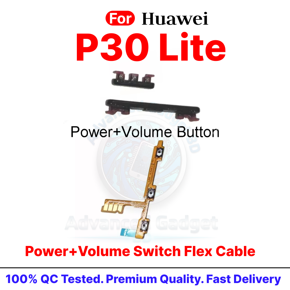 Huawei P30 Lite Control Volume Button + Power ON / Off External Switch Flex Cable