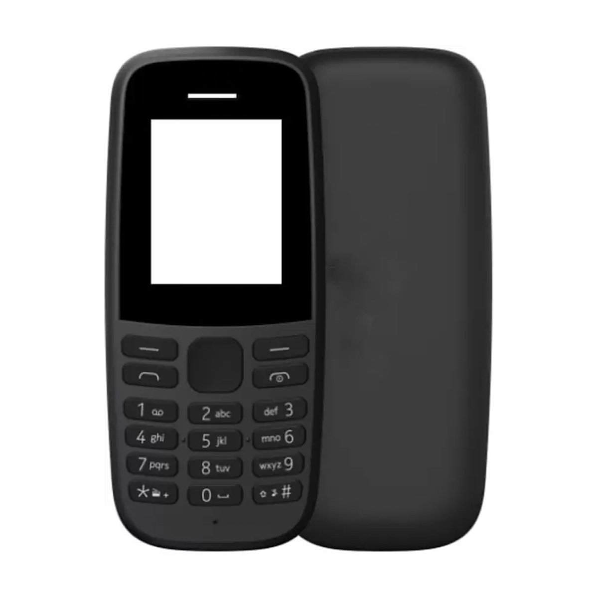Nokia 105 2017 Mobile Casing Black Durable Protective Cover