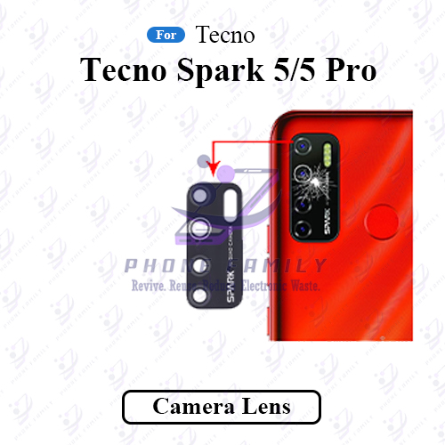 Tecno Spark 5/5 Pro Camera Main Glass Lens Replacement Part (Not Tempered Camera