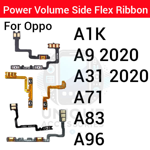 Oppo A1K A9 2020 A31 2020 A71 A83 A96 Power on / Off Switch Button Side Volume Up