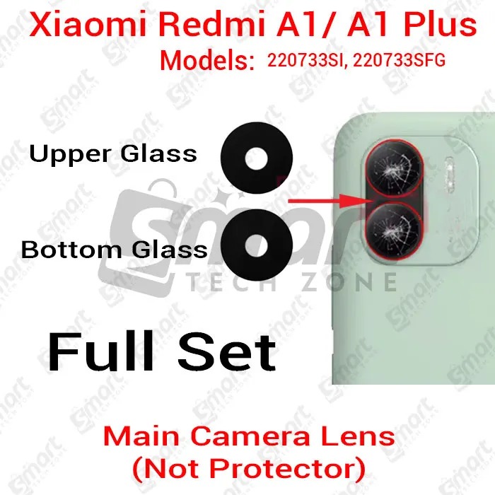 Xiaomi Camera Main Glass Lens for Xiaomi Redmi A1 A1 Plus Replacement Part (Not Tempered Replacement Parts Price in Bangladesh - Mobile.com.bd