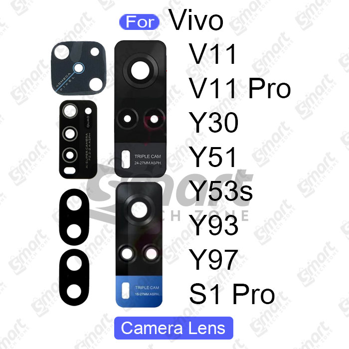 Camera Main Glass Lens for Vivo V11 V11 Pro Y30 Y51 Y53s Y93 Y97 S1 Pro Replacement
