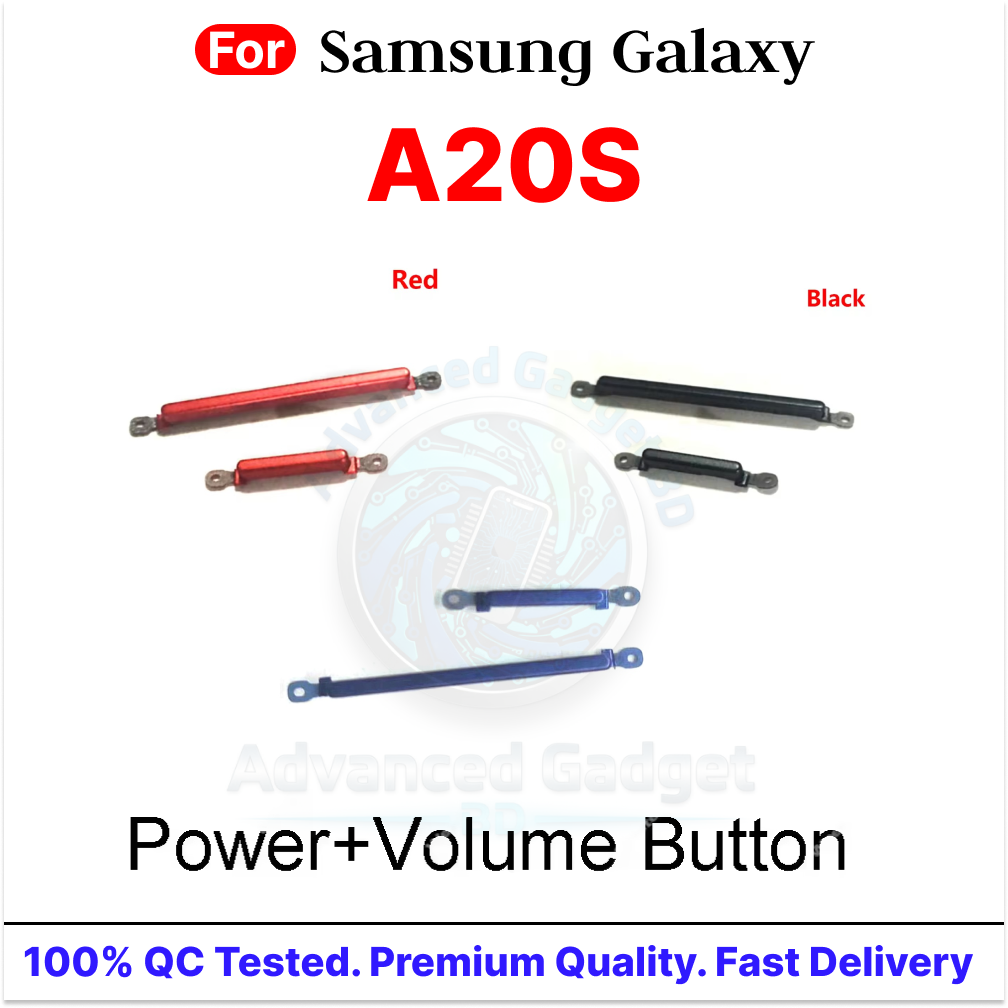 Samsung Galaxy A20S SIde Volume Button + Power ON / Off Buttton Key Set Replacement
